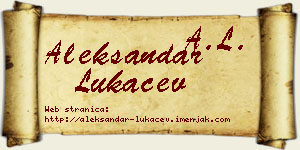 Aleksandar Lukačev vizit kartica